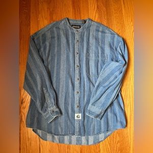 The original graphite jeanswear buttom up denim top women size large